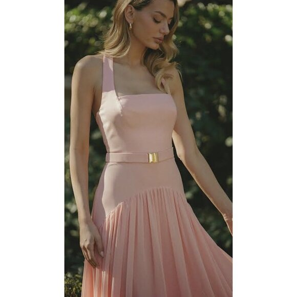 HUTCH Drop Waist Sleeveless Maxi Dress in Pink Size US 6 - Picture 1 of 10